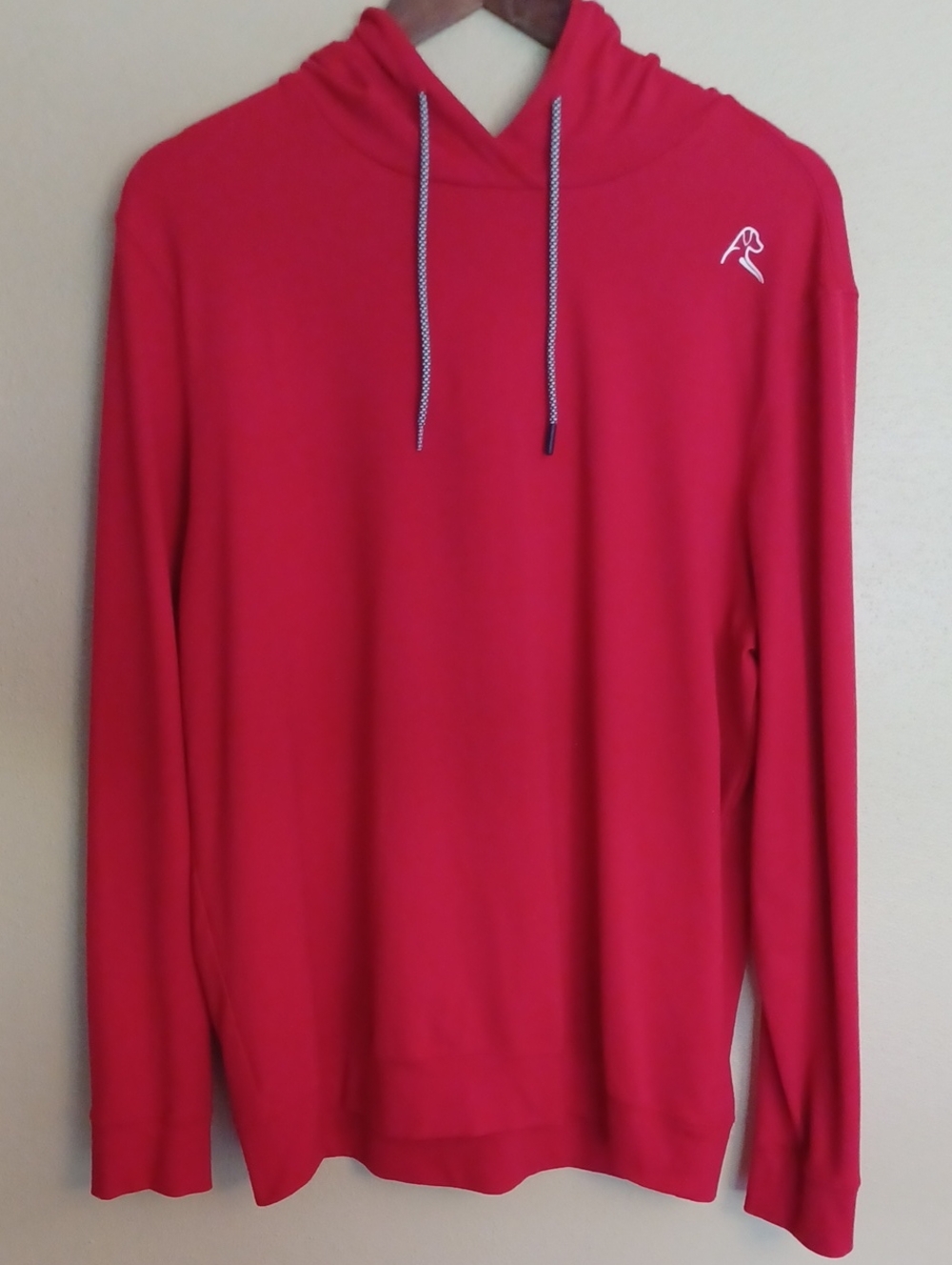 Rhoback Hesi Performance Stretch Pullover Hoodie SZ M Red Golf Athletic